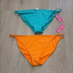 NWT Ninety Nine XXL Teal and Orange Bikini Bottoms